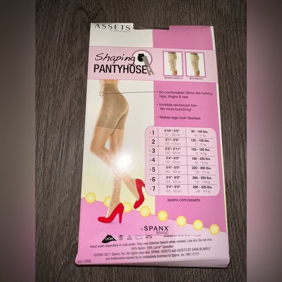 🌙 B20 - Black - SPANX Assets by Sara Blakey Shaping Tights - Picture 2 of 4